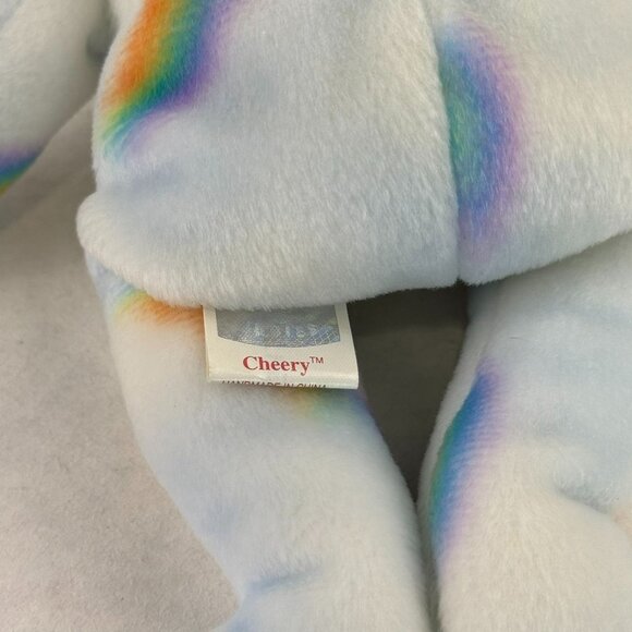 Vtg Ty Beanie Baby Cheery Bear Multicolor Rainbow Pastel Plush DOB Aug 18 2000 - Picture 8 of 15